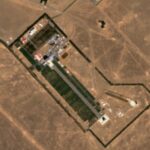 Chiński kosmodrom Jiuquan na pustyni Gobi / Zdjęcie z przetworzonych danych z satelitów Sentinel programu Copernicus